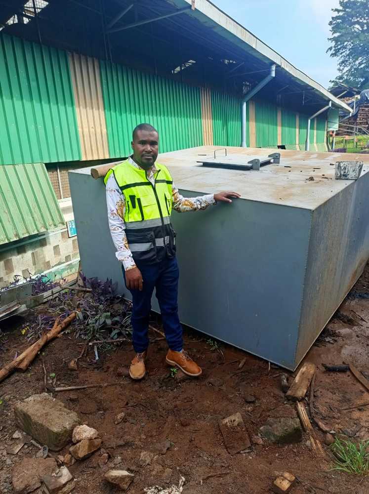 Steam pipe installation and welding work on site