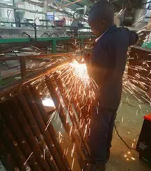 Industrial storage tank installation project